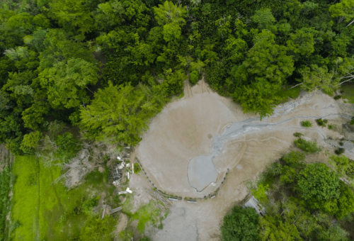 L'eau Michel Mud Volcano in Trinidad