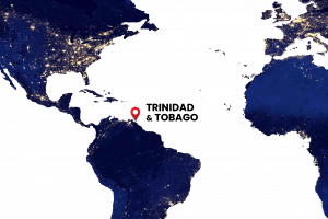 Pin on map of where Trinidad and Tobago is