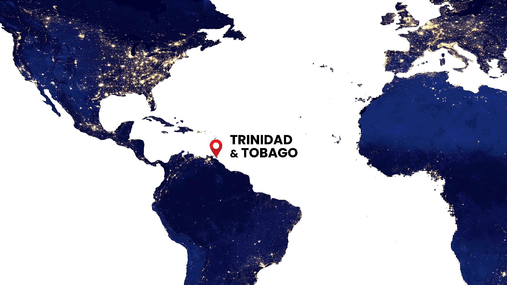 Pin on map of where Trinidad and Tobago is