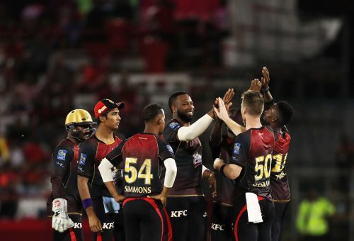 Trinbago Knight Riders playing CPL cricket in Trinidad