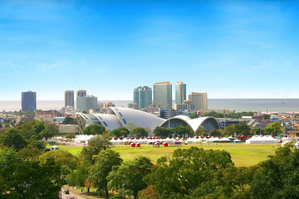 Queen's Park Savannah and Napa in Port of Spain Trinidad