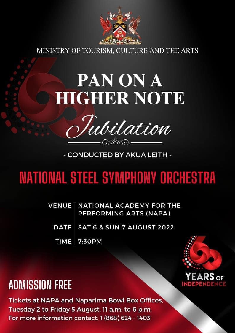 National Steelpan Month 2022 - Trinidad and Tobago - Pan on a Higher Note Jubilation - National Steel Symphony Orchestra