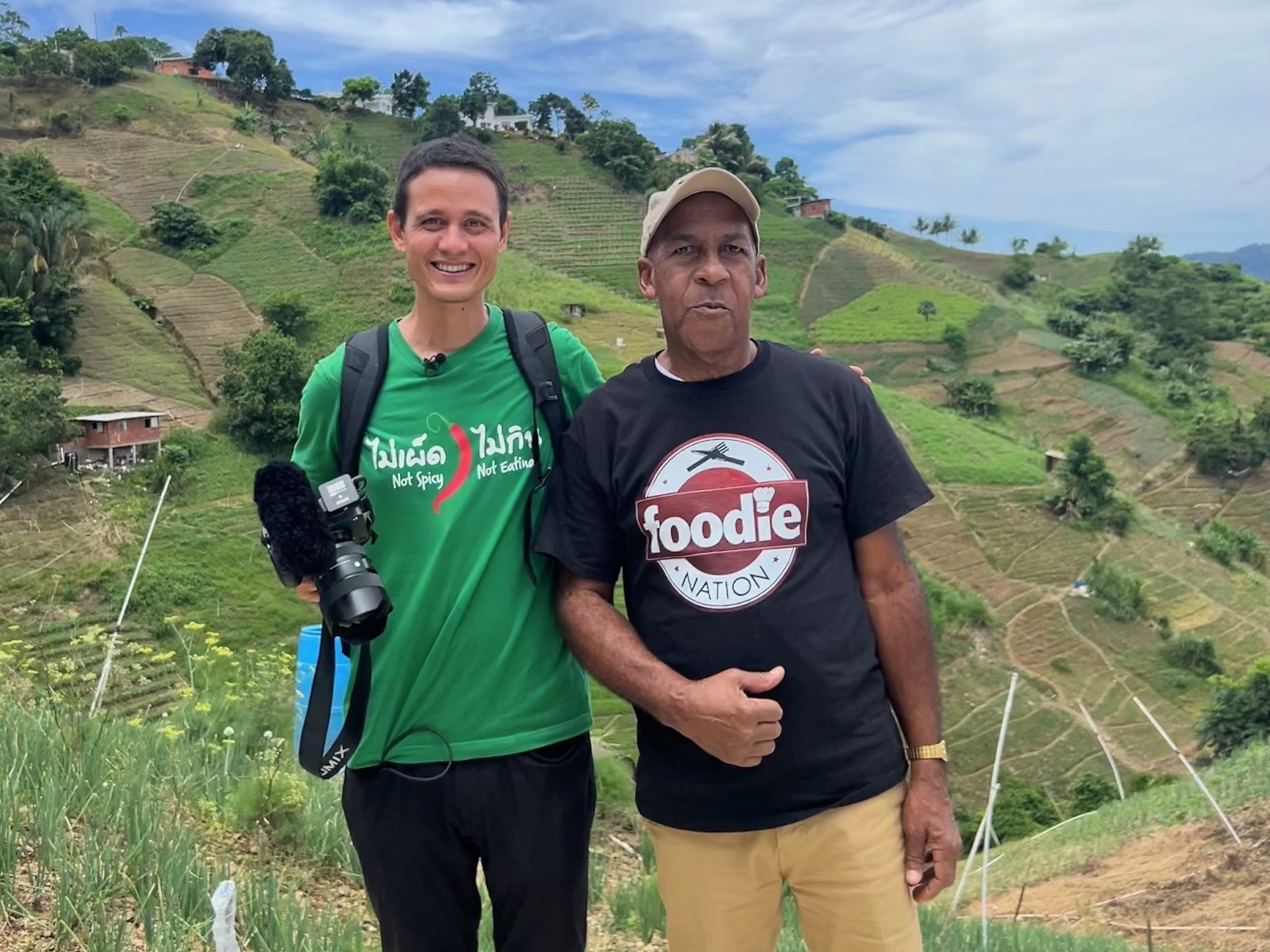 Mark Wiens with Uncle Clyde in Paramin, Trinidad and Tobago