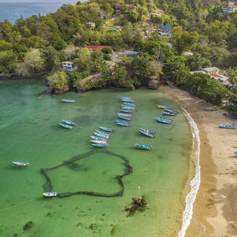 Las Cuevas Bay in Trinidad