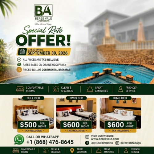 Beres Vale Appartments Tobago Special 2026 Beres Vale Appartments Tobago Special 2026